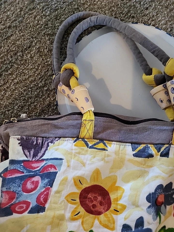 Bolso de Lona Grande Jumbo Sun N Sand Jardín Temático Macetas Playa Lona Foto 3 de 4