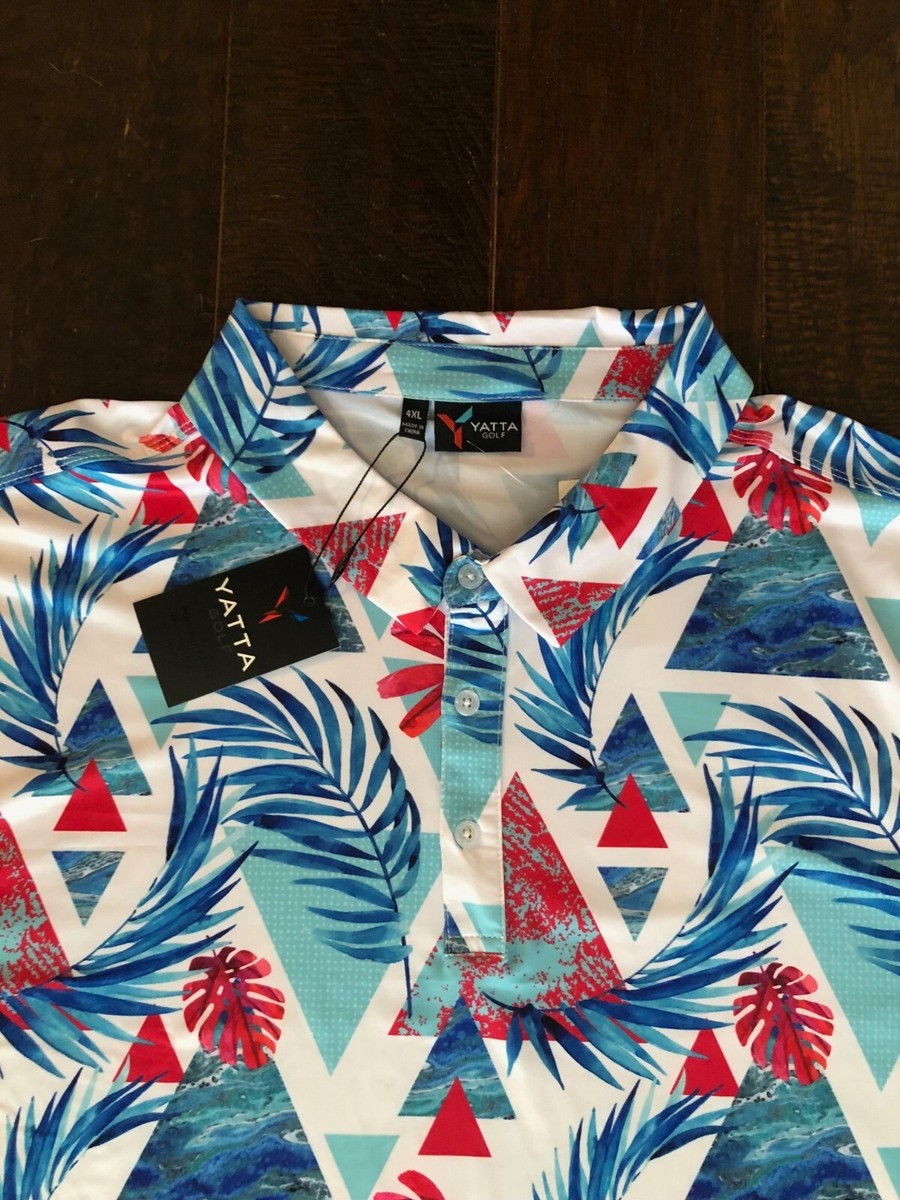Yatta Golf Mens 2XL Polo Golf Shirt Floral Pattern for sale