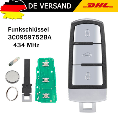 3 Tasten Auto Smart Funk Schlüssel Ersatz Fernbedienung für VW Passat B7 3C B6