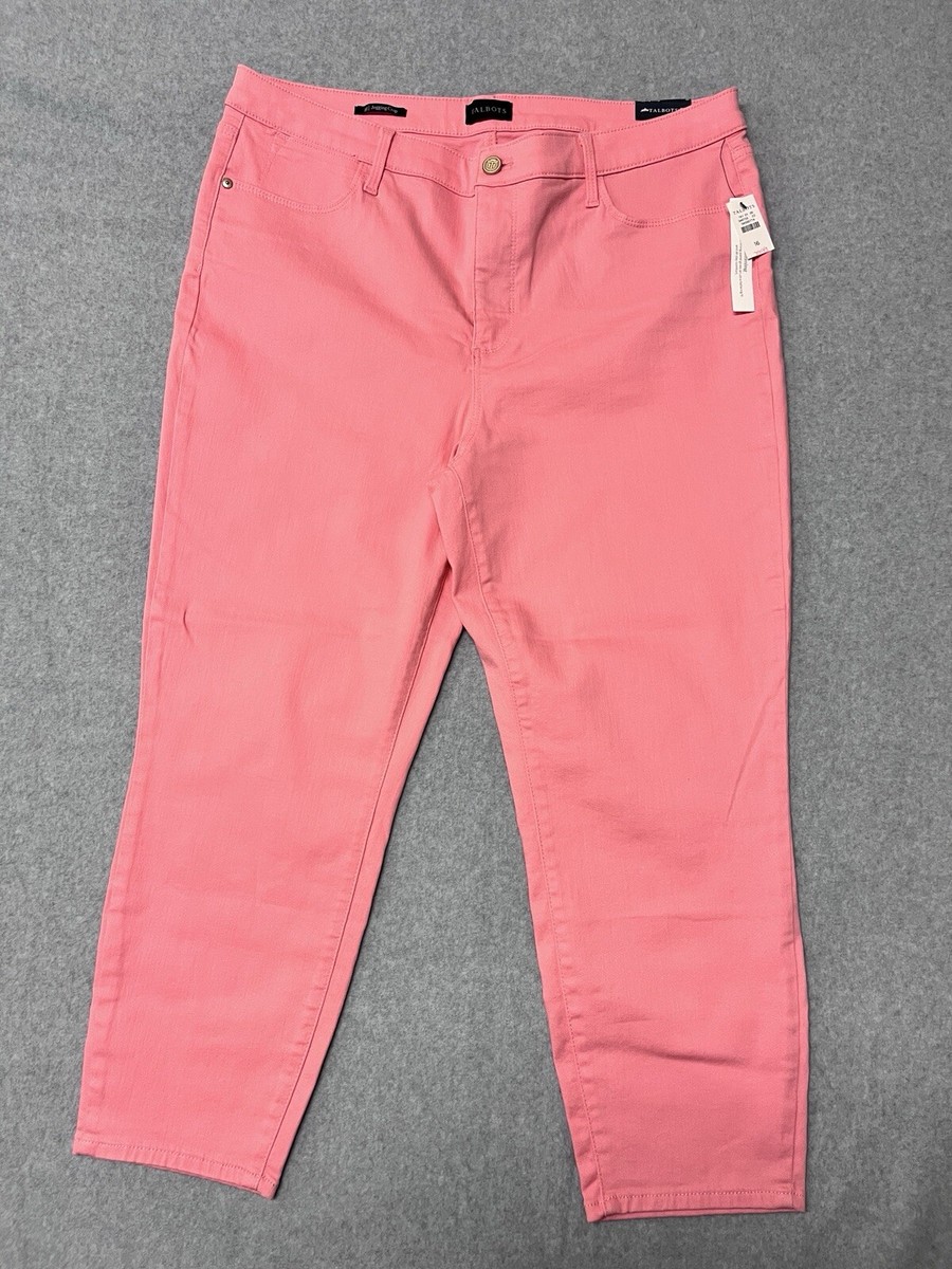 Talbots Pants Women's 16 Jegging Crop Pink Casual Classic Stretch