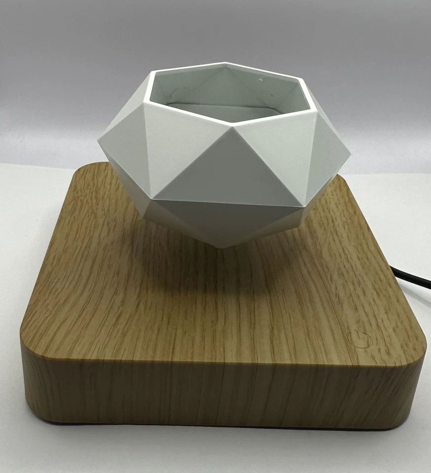 Maceta Bonsai Magnética Flotante Levitante, Decoración Hogar y Oficina, Giratoria Automática Foto 2 de 4