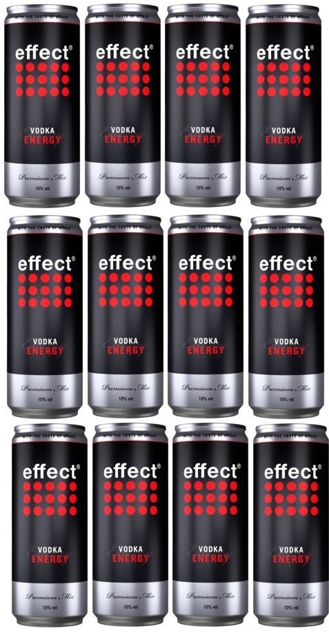 12 Dosen Effect Vodka & Energy a 0,33 L 10 % vol. Vodka Energy