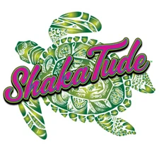 Sea Turtle ShakaTude Sticker Decal Good Vibes Hang Loose Aloha Hawaii Surfing HI