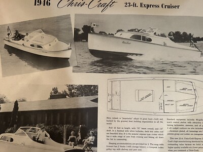 Vintage 1946 Chris-Craft 23-FT. Express Cruiser, Rare Original