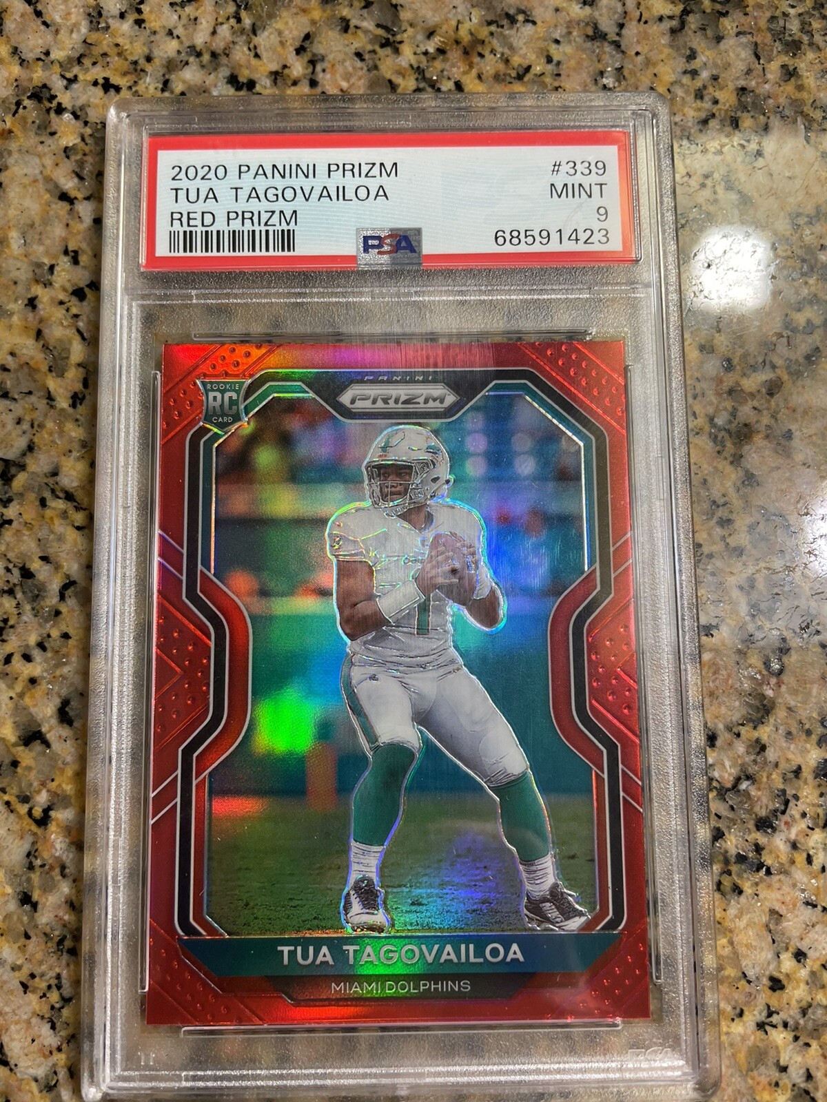 Tua Tagovailoa Red Prizm SSP 2020 RC #339 PSA 9