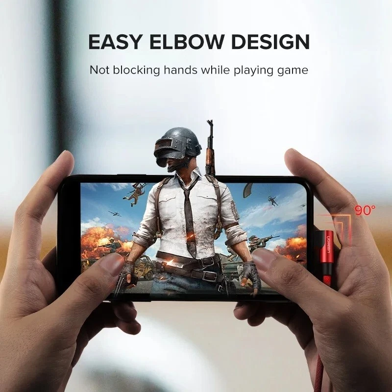 UGREEN MFi-Certified USB Lightning 90 Degree Cable 2.4A Fast Charging For iPhone - Image 2 of 4