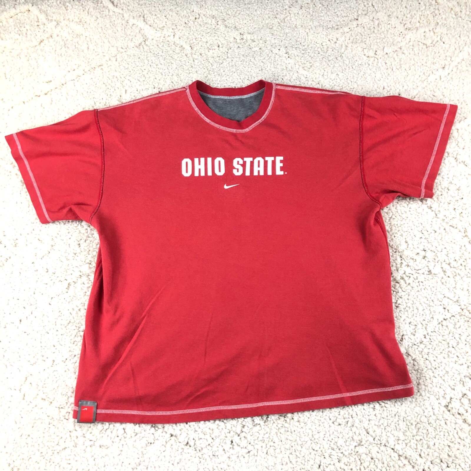 Nike Team Vintage Y2K T shirt Men’s XL Ohio State Buckeyes Reversible 2-in-1