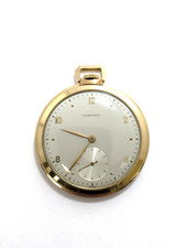 14k Gold Longines Open Face Pocket Watch, 17 Jewels