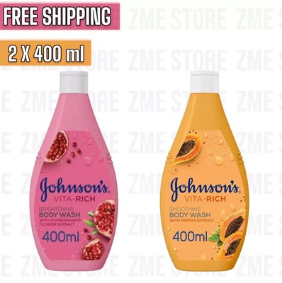 Johnson's Body Wash-Vita-Rich(Smoothing Papaya+Brightening With Pomegranat)400ml