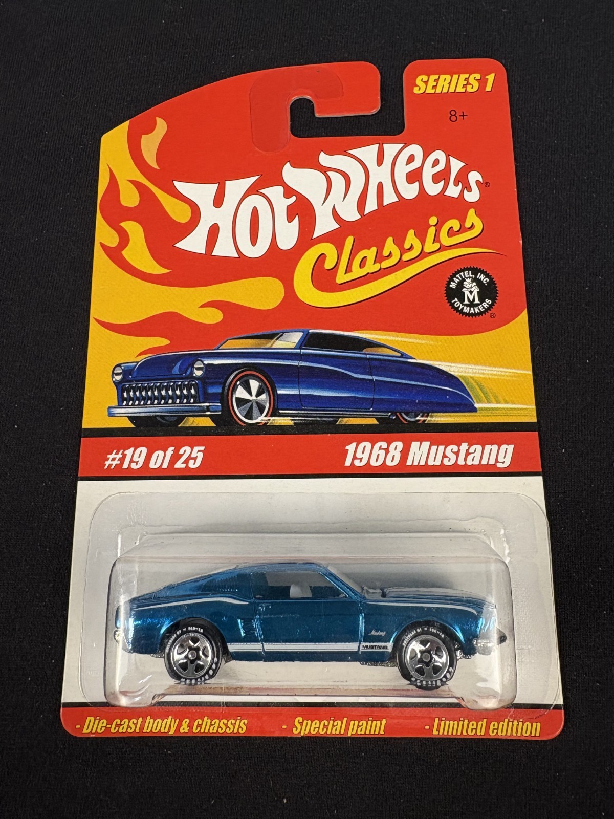 NEW HOT WHEELS CLASSICS SERIES 1 1968 FORD MUSTANG 19/25 LIMITED EDITION CAR