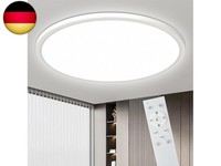Bowfar Led Deckenleuchte, 24W Rund Deckenlampe Flach Mit Fernbedienung Dimmbar