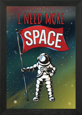 #ad I need more space Framed Wall Art Poster Canvas Print Picture GBP 24.95