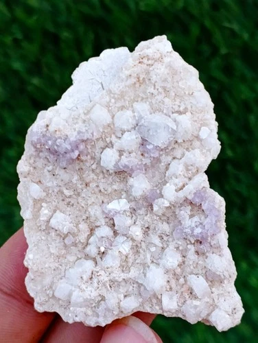 194 Carats lovely Purple Apatite clusters specimens on Albite from skardu pakist
