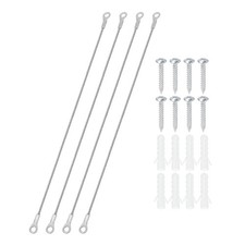 4 Set Cabinet Door Restraint Kit Door Hinge Limiter with Screws 2mm x 30cm