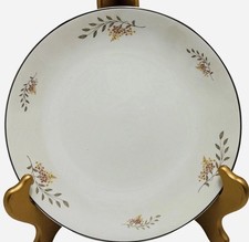 Vintage Flintridge Golden Glade Salad Plates 8.5” Platinum Rim Lot Set Of 5 EUC