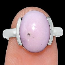 Natural Pink Opal - Australia 925 Sterling Silver Ring s.8 Jewelry R-1173