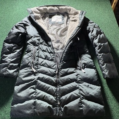 Eddie Bauer Jacket EB650 Womens SM P Down Puffer Parka Double Zip