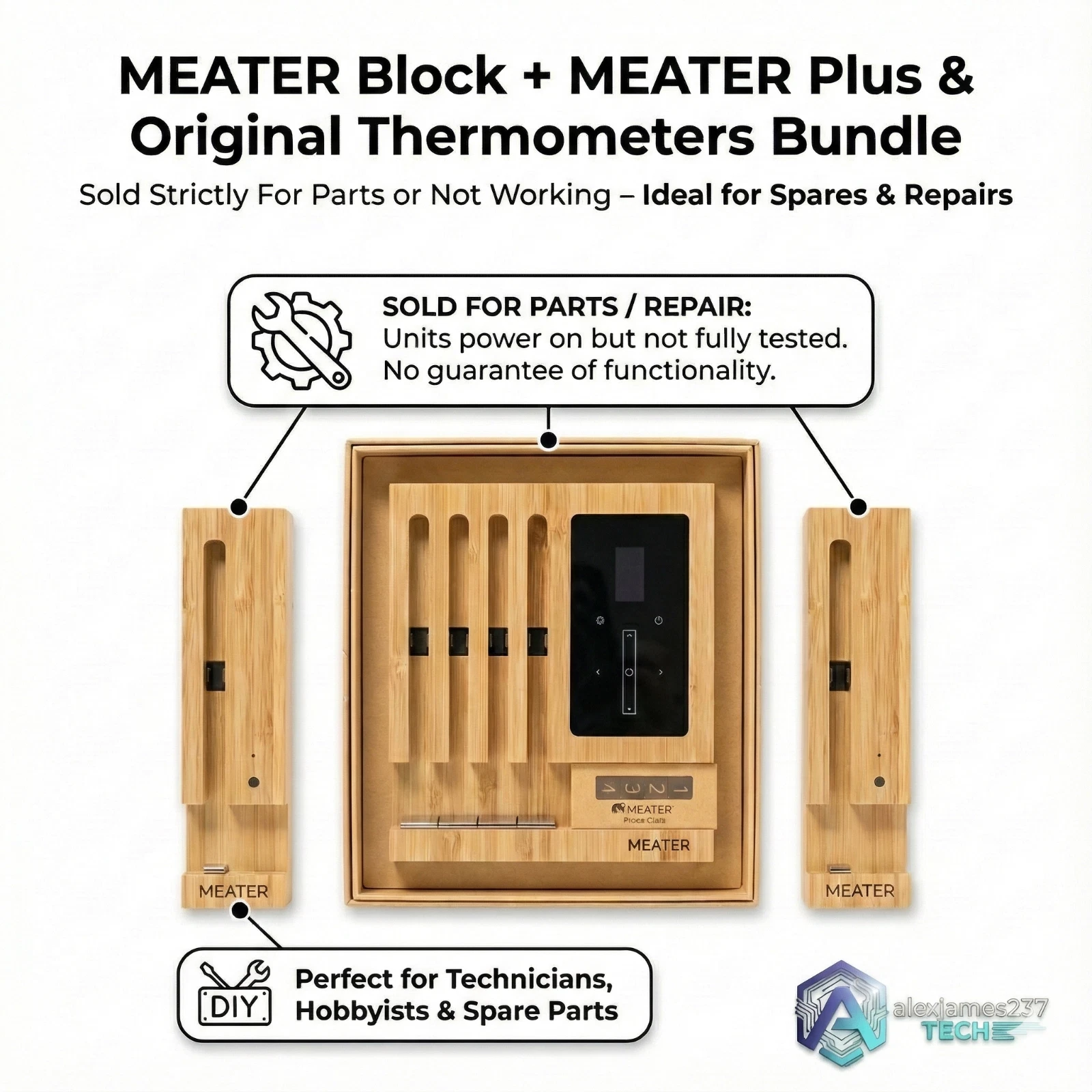 MEATER Block Plus Original Wireless Smart Meat BBQ Thermometers Faulty Spares