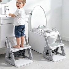 Orzbow Potty Training Seat with Step Stool, Toddler Toilet Grey Frog