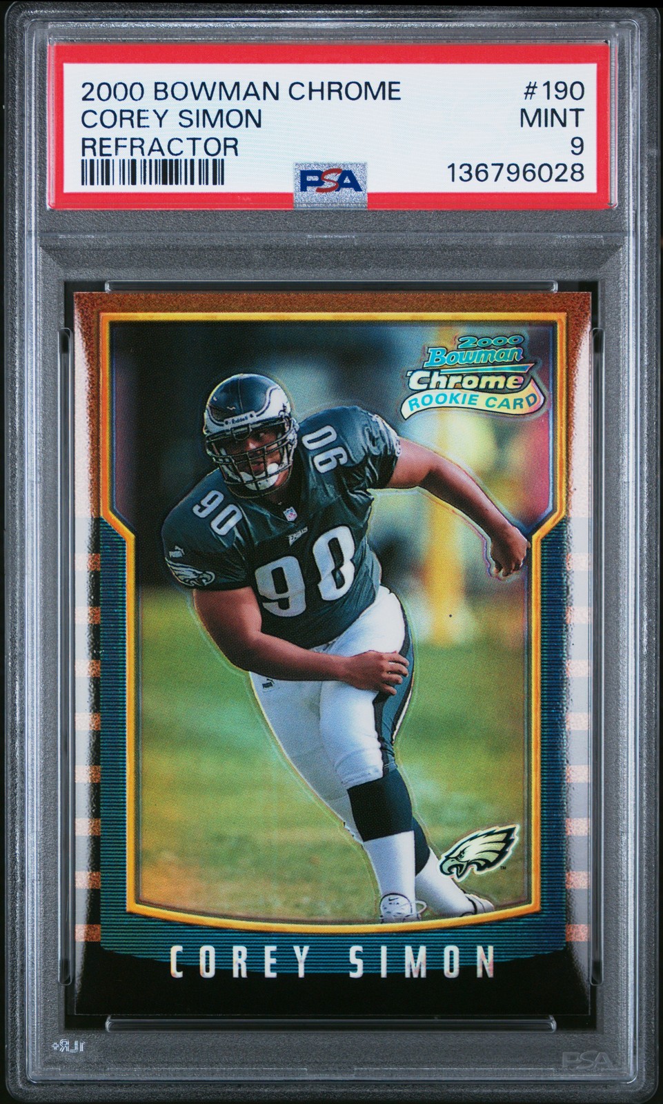 Corey Simon Bowman Chrome #190 Refractor