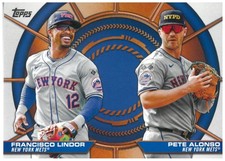2025 TOPPS BASEBALL SERIES 2 - Lindor & Alonso #DD-5 - Dynamic Duos - Mets