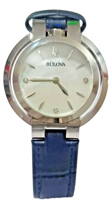 96P196 BULOVA RUBAIYAT DIAMOND SILVER DIAL WOMEN'S WATCH M-423