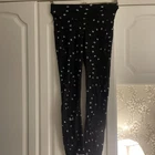 Under Armour Womens Heat Gear Compression Pants Scattered Letter Black &  White