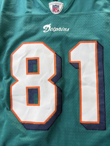 Camiseta de fútbol americano vintage de los Miami Dolphins Reebok NFL Randy McMichael 81 talla L - Imagen 4 de 7