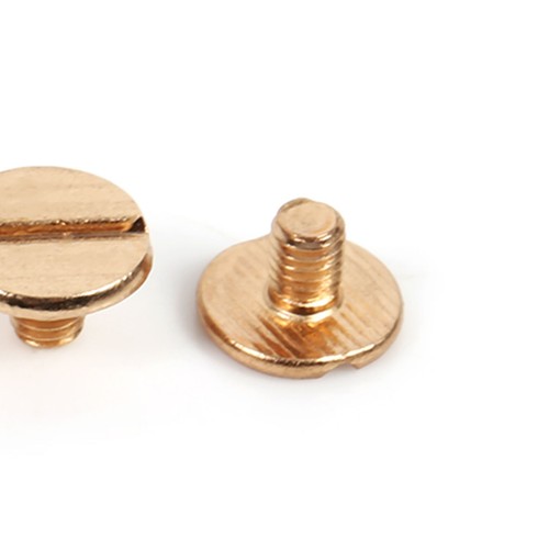 _Gold 10sets 5/6.5/8mm Solid Brass Button Stud Screw Nail Screwback For Leat - Picture 10 of 12