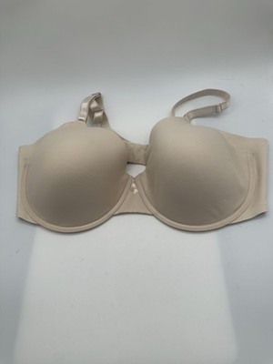 Olga Womens Tan Full Coverage Underwire Bra Nude Smoothing Support Sz 44C