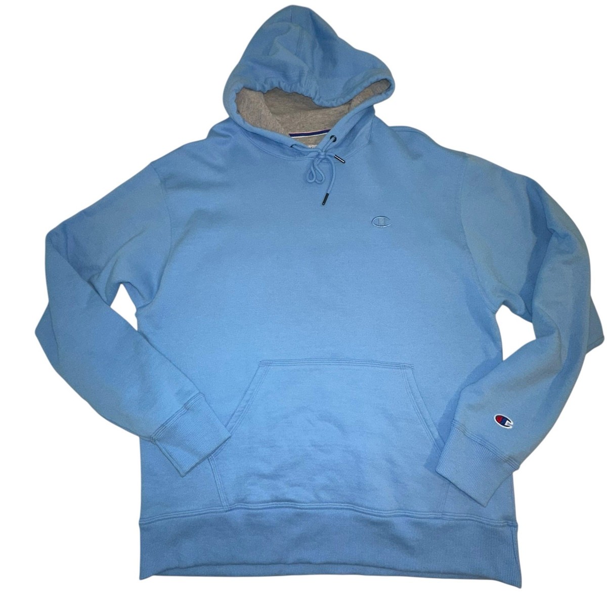 NWOT Champion Powerblend Fleece Hoodie C Logo Sky Blue Large