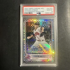 2022 Topps Chrome Update Spencer Strider XFractor Auto /125 PSA 10 🔥 Pop 5!