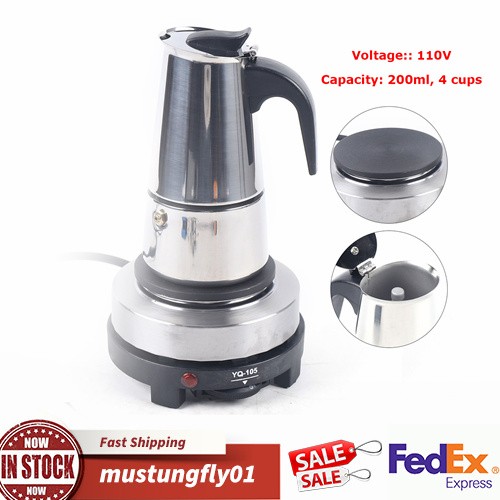 Stainless Steel Italian Coffee Machine Maker Moka Pot