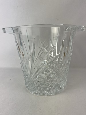 24% Lead Crystal Champagne Cooler Bucket With Handles Royal Gallery France