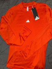 ADIDAS TP CR SOCCER TRAINING L/S SPHERE ORANGE SHIRT SIZE M MEN NWT $60.00