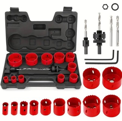 Maissbatel 18 Piece Heavy Duty M42 High-Speed Steel Bi-Metal Hole Saw Set & Case
