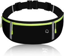 RFID Blocking Travel Money Belt - Waterproof Security Waist Wallet Running Bag