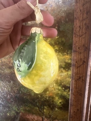 Positano Lemon Ornament And Two Shot Glasses Home Decor