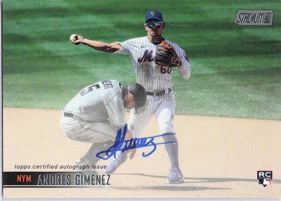 Andres Gimenez 2021 Stadium Club #SCBA-AGI Autographs Auto