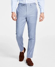  200 Calvin Klein Men's Light Blue Slim Fit Stretch Suit Pants 40 x 32 yfe0426