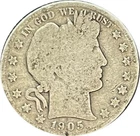 1905-S Barber Half Dollar