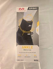 McDavid Adjustable Ankle Brace w/ Straps Stabilization Compression Size M Black