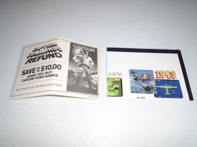 Capcom Captain Commando CAP-NES-US-2 Refund Promo reg card & Poster Nintendo NES