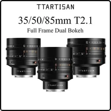 TTArtisan 35mm 50mm 85mm T2.1 Dual Bokeh Cine Lens Full Frame For E/L/Z/X/RF