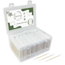 1000 Count Pointed Cotton Swabs - Double Precision 1000CT Tips 