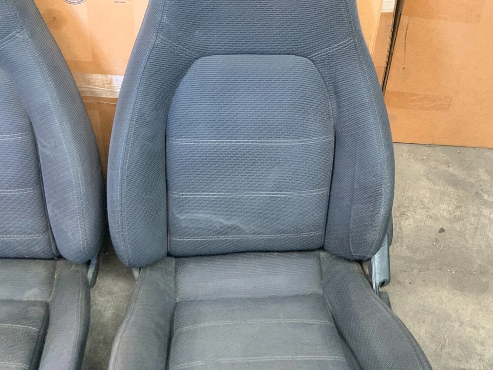 Mazda Miata 1990-1993 OEM asiento de tela negro conjunto asientos de conductor pasajero NA *LEER* Foto 4 de 4