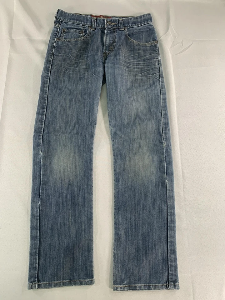 Pantalones de mezclilla Levis 514 para hombre 26x29,5 azules ajustados rectos rojos lengüeta tiro medio clásicos Foto 2 de 4
