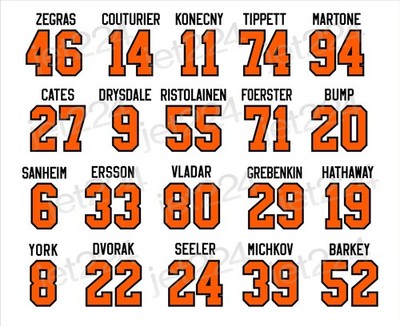 Philadelphia Flyers DECAL STICKER 2025-26 Martone Konecny Michkov Tippett +