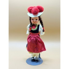 1950 s German Gura Doll Celluloid Black Forest Costume 14 Tall NO FLAWS VINTAGE