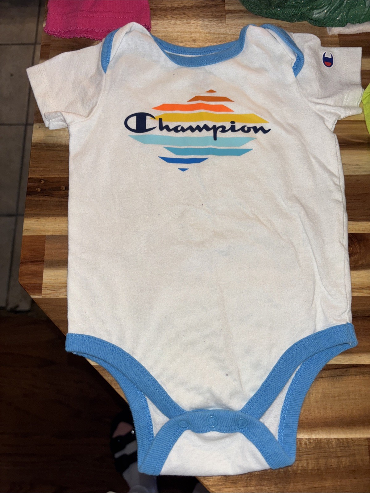 Baby Boys Onsies  Nike, Champion And Adidas Sizes 0-3, 3 M & 3-6 Bundle image 5